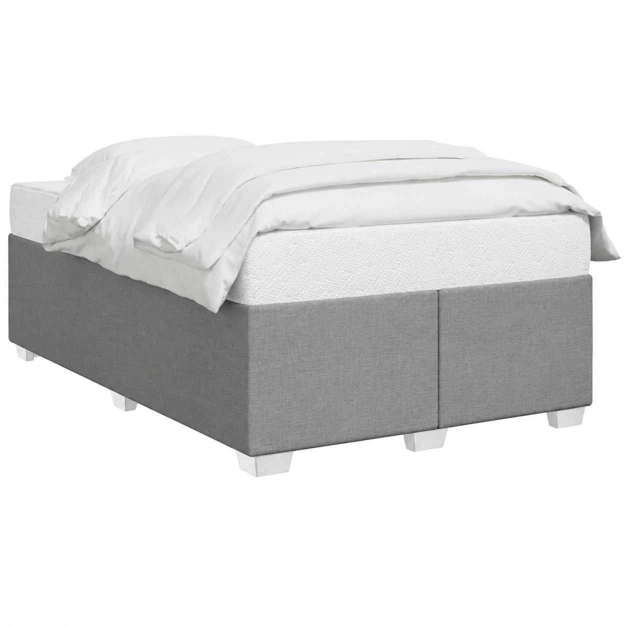 Estructura de Cama Tapizada Gris Claro 120x200cm con Canapé
