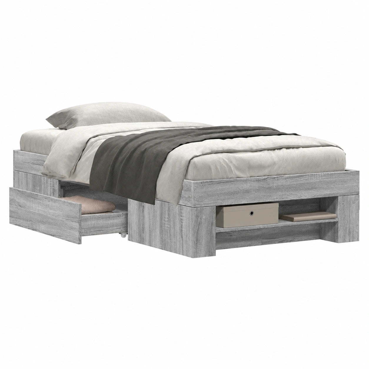Homgoday Sofá Cama Sonoma - Cama de Madera Multicapa 100x200cm - Diseño Moderno para Salón o Dormitorio