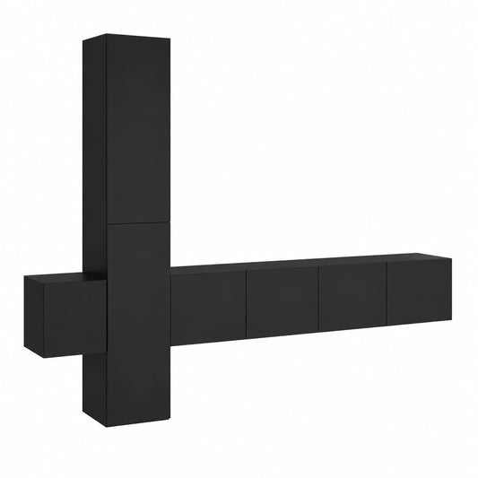 Conjunto de Muebles Modernos de Madera para TV de 5 Piezas