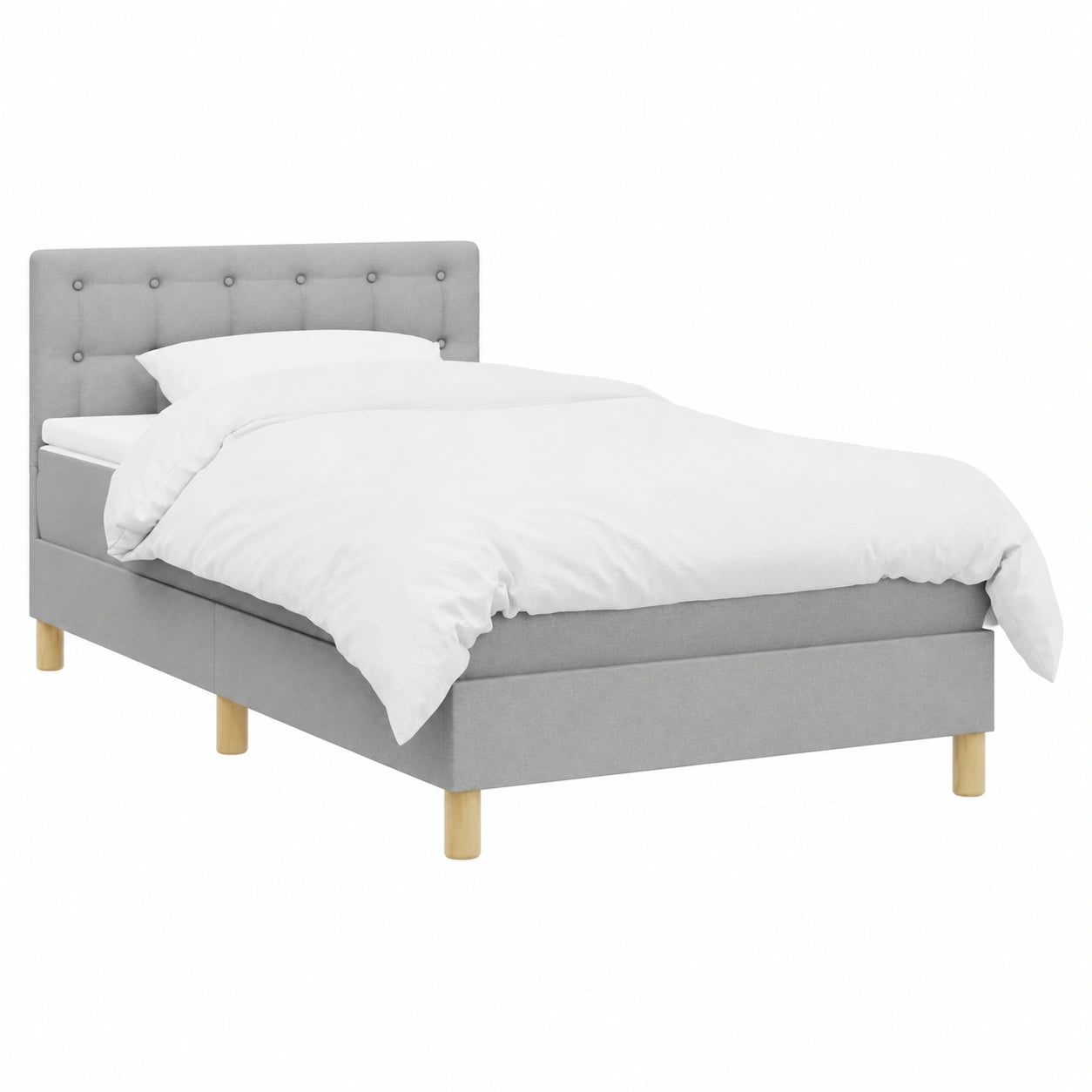 Sofá Cama Homgoday con Colchón Gris Claro 80x200 cm, Estructura Moderna para Salón o Dormitorio