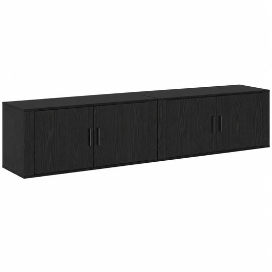 Conjunto de Muebles de TV Montados, Roble Negro, Diseño Moderno para Sala