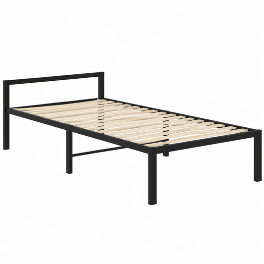 Estructura de Cama Metálica Negra 90x200 cm Homgoday para Dormitorio y Salón