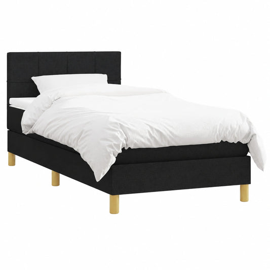 Cama con colchón negro 80x200 cm, estructura moderna para salón o dormitorio