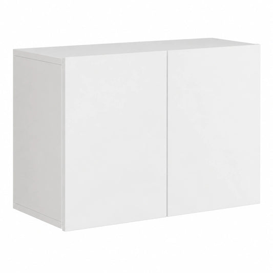 Módulo de TV Montado en Pared Blanco 60x30x41 cm, Centro de Entretenimiento